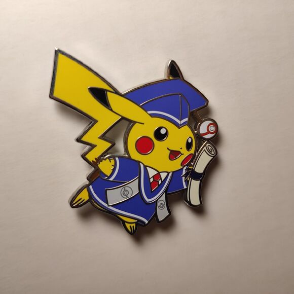 Pokemon TCG Pikachu & Eevee 2024 Graduation Hat And Enamel Pins Set Of 4 - Picture 10 of 10